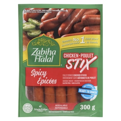 Zabiha Halal Chicken Stix, Fully Cooked 300 g, $3.33/100g