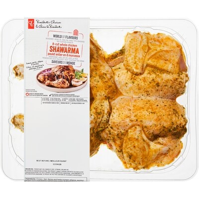 President's Choice World of Flavours 8-Cut Shawarma Whole Chicken $15.41/1kg $6.99/1lb
