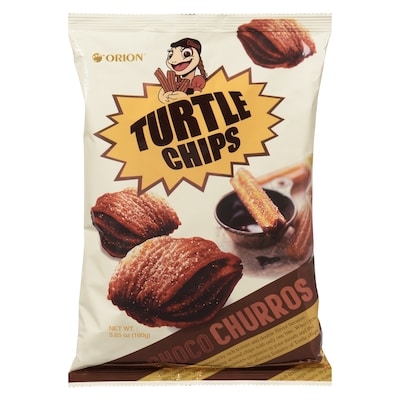 Orion Turtle Chips Snack Chip Chocolate Flavor Choco Churros 160 g, $1.88/100g