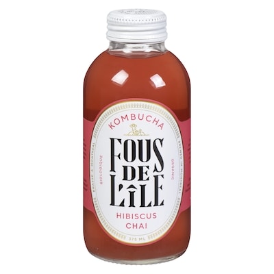 Fous de L ile   Kombucha Hibiscus Chai Organic 375 ml, $1.33/100ml