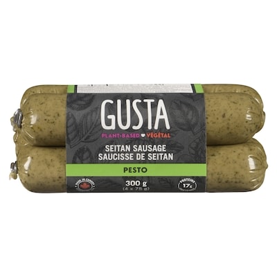Gusta Saucisse de seitan pesto 300 g, 2,66 $/100g