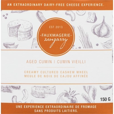 Fauxmagerie Zengarry   Meule de noix de cajou affinée cumin vieilli 150 g, 7,99 $/100g