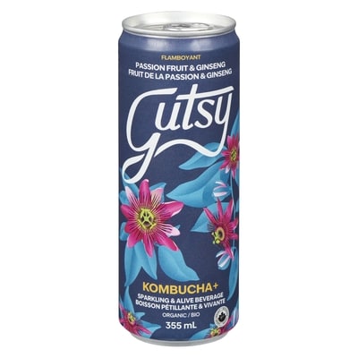Gusty Kombucha Kombucha flamboyant fruit de la passsion & codonopsis 355 ml, 1,21 $/100ml
