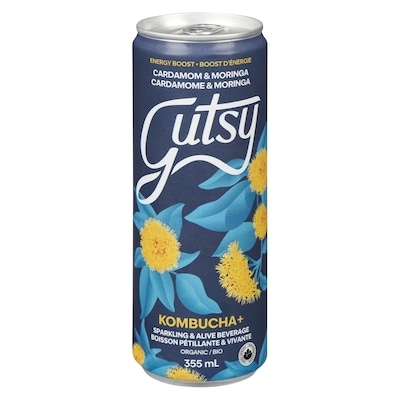 Gusty Kombucha Kombucha le boost d'énergie cardamome & rhodiola 355 ml, 1,21 $/100ml