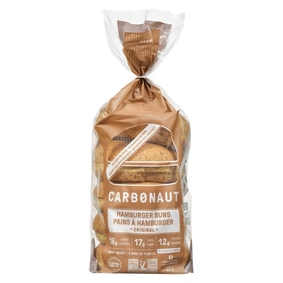 Carbonaut Hamburger Buns Original 315 g, $3.81/100g