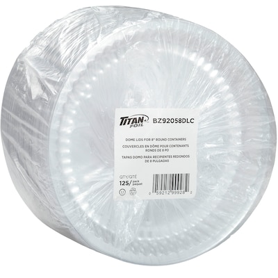 null Dome Lid for Foil 8" Round Containers 125/Pack 125 ea, $0.10/1ea
