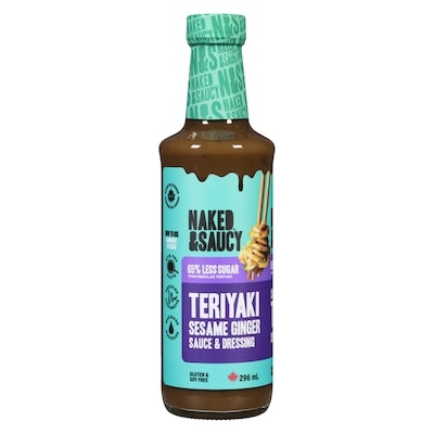Naked Coconuts Soy Free Sauce Teriyaki Sesame Ginger 296 ml, $3.04/100ml