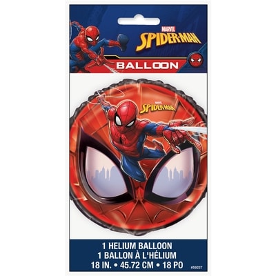 Unique 18"Pkg Spiderman Foil Balloon 1 ea, $4.00/1ea