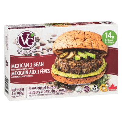 Mexican 3-Bean Burgers