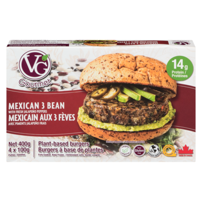 VG Gourmet MEXICAIN 3 FEVES BURG 400 g, 2,75 $/100g