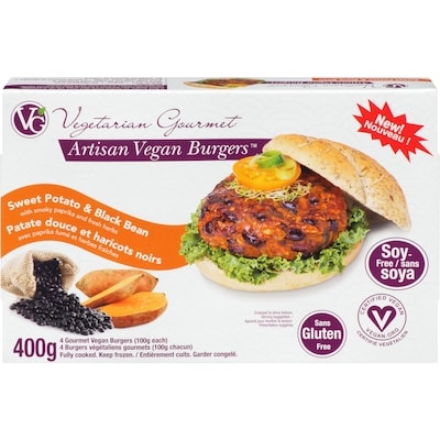 VG Gourmet Vggr Sweetpotat Blackbean Burg 400 g, $2.75/100g