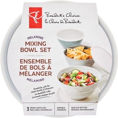 President's Choice Melamine Mixing Bowl Set 1 ea, $25.00/1ea