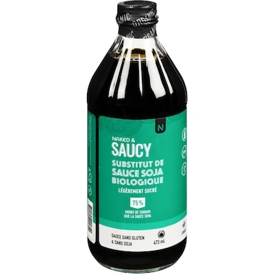 Naked Coconuts Sauce sans gluten & sans soja substitut de sauce soja biologique 473 ml, 2,96 $/100ml