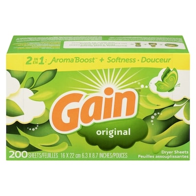 Gain Feuilles assouplissantes, Original, 200 feuilles 200 ea, 0,07 $/1ch