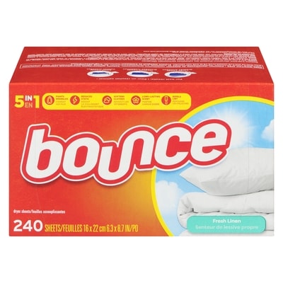Bounce Feuilles assouplissant 240 ea, 0,07 $/1ch