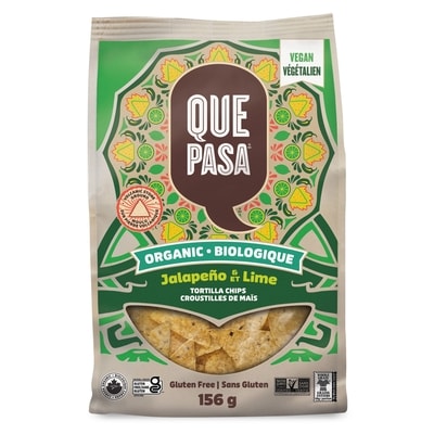 Que Pasa Organic Jalapeño & Lime Tortilla Chips 156 g, $4.17/100g
