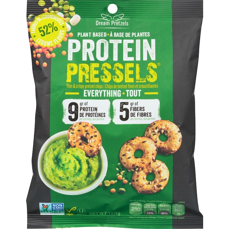 Protein Pressels Thin & Crispy Pretzel Chips Everything