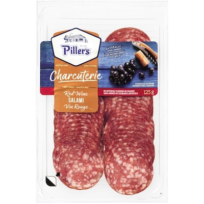 Piller’s Salami carbonisé au vin rouge 125 g, 7,19 $/100g