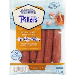 Pillers Turkey Bites Smoked Turkey Sausage Honey Garlic 300 g, $4.33/100g