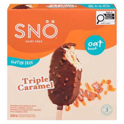 SNO Dairy Free Frozen Dessert Triple Caramel 90 ml, $9.44/100ml