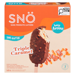 SNO Dessert glacé sans produit laitier triple caramel 90 ml, 9,44 $/100ml