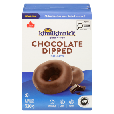 Kinnikinnick Donuts Chocolate Dipped 320 g, $2.34/100g