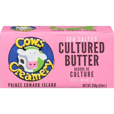 Cows Creamery Beurre de culture sel marin 250 g, 3,00 $/100g