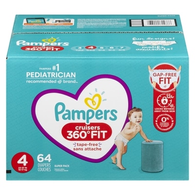 Pampers Cruisers 360 Diapers Size 4 64 Count 64 ea, $0.56/1ea