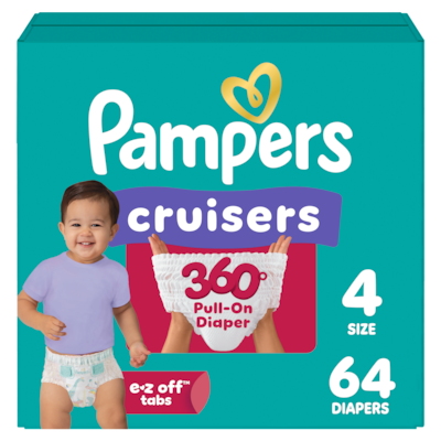 Pampers Couches Cruisers 360°, taille 4, 64 unités 64 ea, 0,56 $/1ch