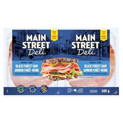 Main Street Deli Smoked Black Forest Ham 600 g, $2.00/100g