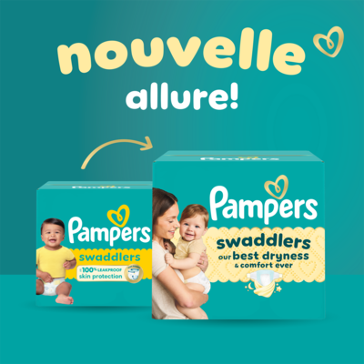 Pampers Couches Swaddlers pour bébé actif taille 4 176 ea, 0,31 $/1ch