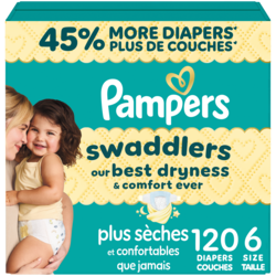 Pampers Swaddlers Diapers, Size 6, 120 Count 120 ea, $0.49/1ea