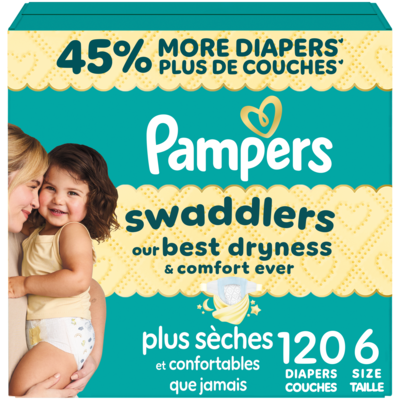 Pampers Swaddlers Diapers, Size 6, 120 Count 120 ea, $0.49/1ea