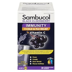 Immunity + Cold & Flu Relief + Vitamin C Black Elderberry Ages 4+