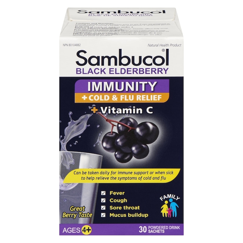 Immunity + Cold & Flu Relief + Vitamin C Black Elderberry Ages 4+