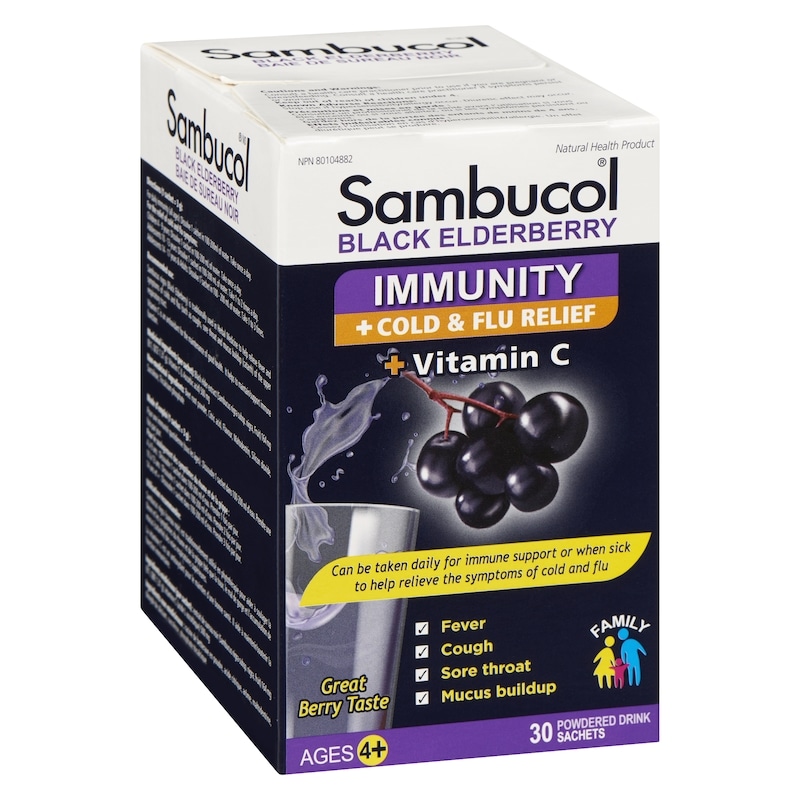 Immunity + Cold & Flu Relief + Vitamin C Black Elderberry Ages 4+