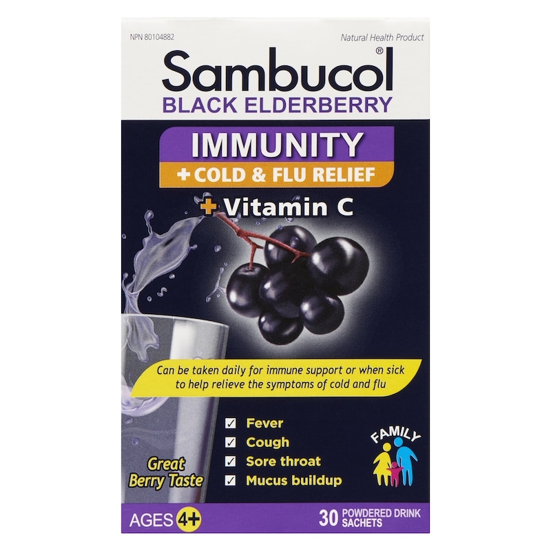 Immunity + Cold & Flu Relief + Vitamin C Black Elderberry Ages 4+