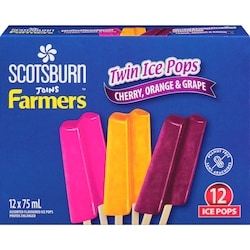 Scotsburn Scotsburn Twin Ice Pops Cherry, Orange & Grape - 900 ml