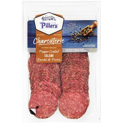 Piller’s Salami enrobé de poivre 125 g, 7,19 $/100g