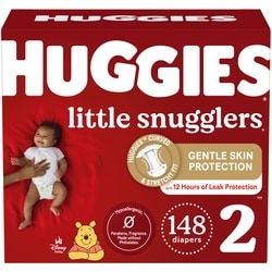 Huggies Little Snugglers Baby Diapers, Size 2 (12-18 lbs), 148 Ct 148 ea, $0.28/1ea