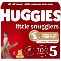 Huggies Little Snugglers Baby Diapers, Size (27+ lbs), 104 Ct