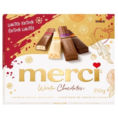 merci Finest Selections of European Chocolates Winter Chocolates 250 g, $4.00/100g