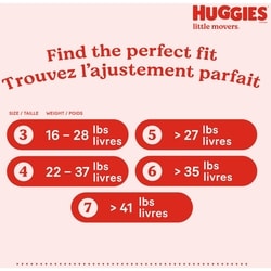 Huggies Little Movers Baby Diapers, Size (35+ lbs), 84 Ct 84