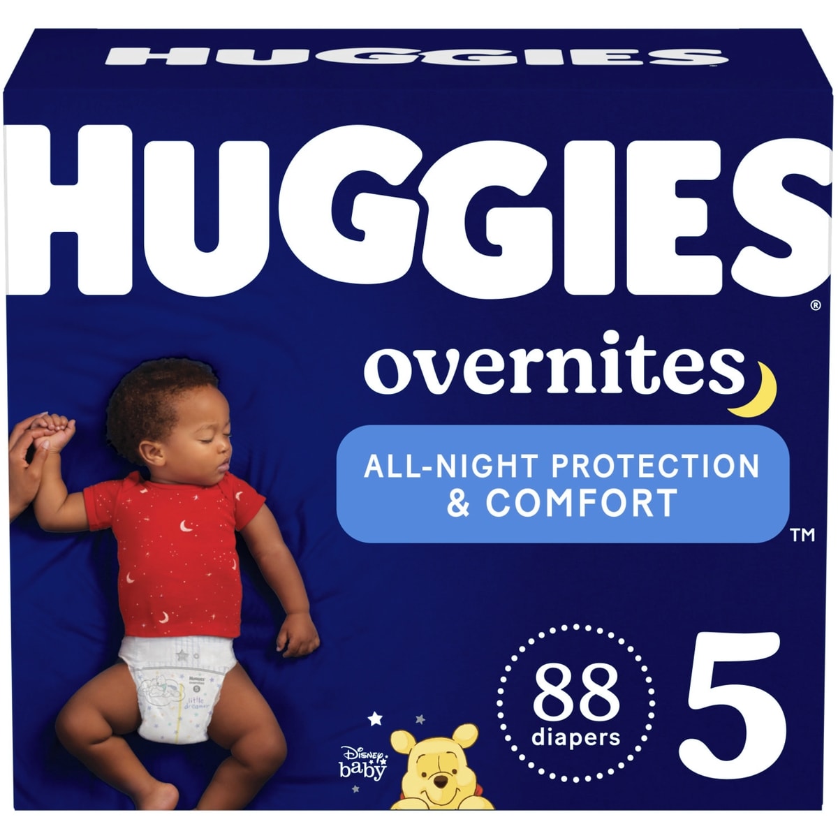 Huggies Overnites Nighttime Baby Diapers, Size 5 (27+ lbs), 88 Ct 88 ea, $0.48/1ea