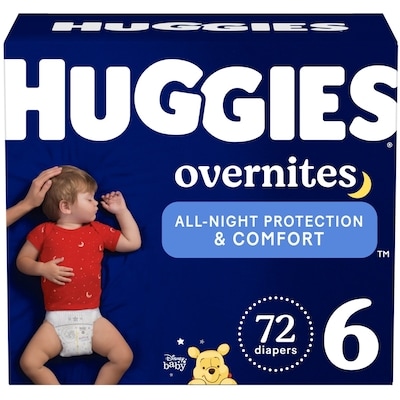 Huggies Overnites Nighttime Baby Diapers, Size 6 (35+ lbs), 72 Ct 72 ea, $0.46/1ea