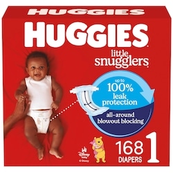 Huggies Little Snugglers Baby Diapers, Size 1 (8-14 lbs), 168 Ct 168 ea, $0.25/1ea