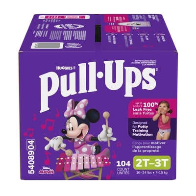 Huggies Sous-vêtements d’entraînement pour filles, 2T-3T (7 à 15 kg [16 à 34 livres]), 104 sous-vêtements 104 ea, 0,36 $/1ch
