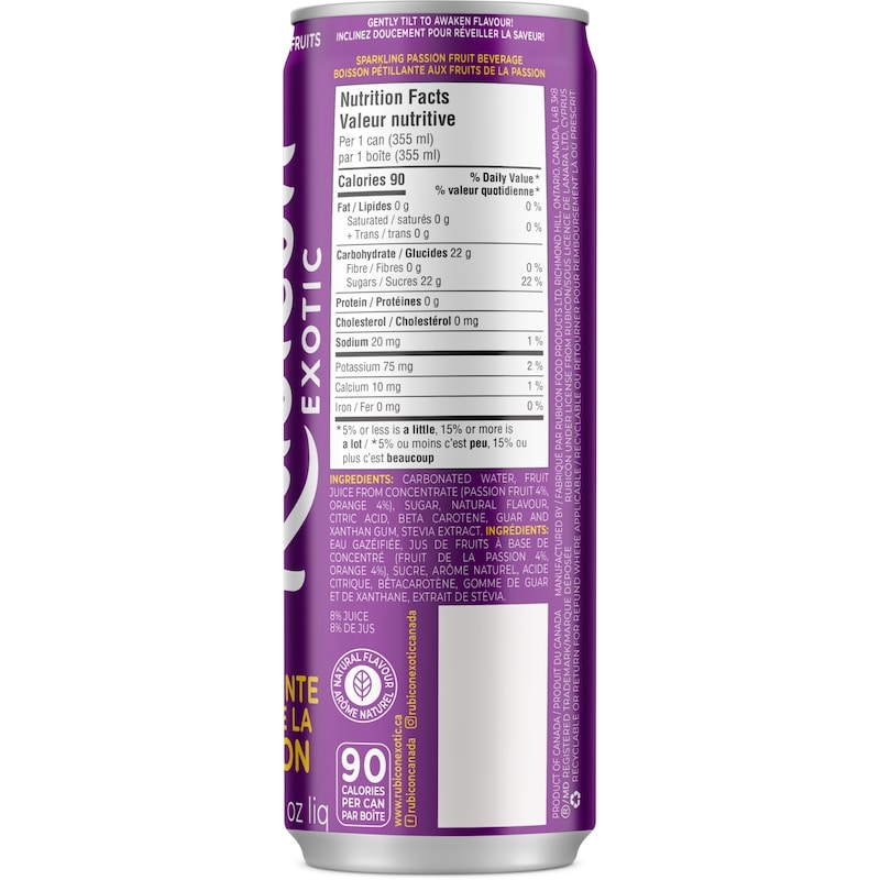 Sparkling Passion Fruit Beverage