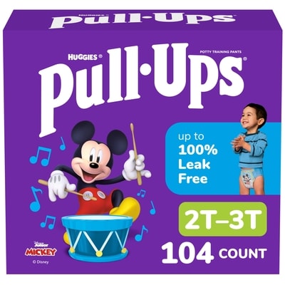 Huggies Pull-Ups Boys' Potty Training Pants, 2T-3T (16-34 lbs), 104 Count 104 ea, $0.36/1ea