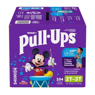 Huggies Sous-vêtements d’entraînement pour garçons, 2T-3T (7 à 15 kg [16 à 34 livres]), 104 sous-vêtements 104 ea, 0,36 $/1ch